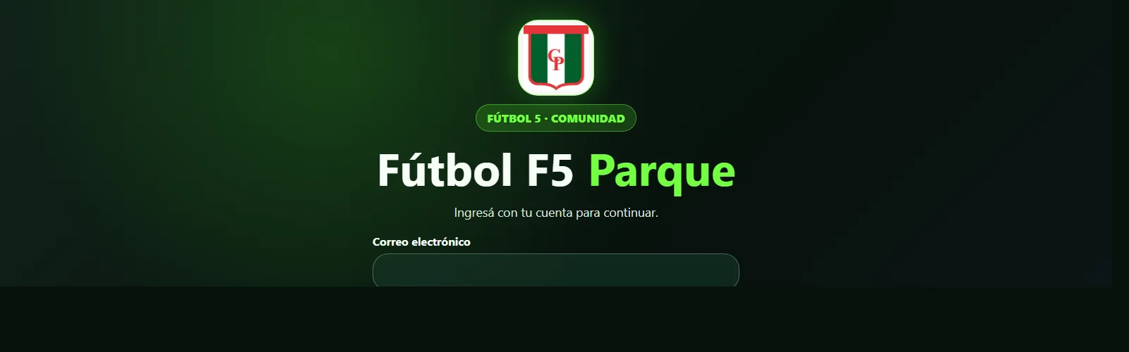 Vista previa de la aplicación móvil Social Parque F5